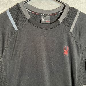 Spyder Active Pro Web Base Layer Shirt Men’s Size Small‎ Black Crew Neck Stretch